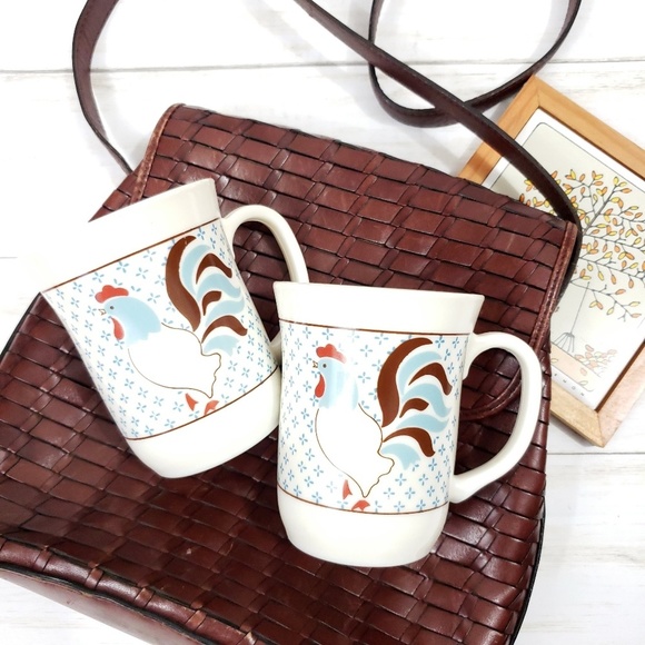 Vintage Arcopal France Coque Pearlescent Mugs